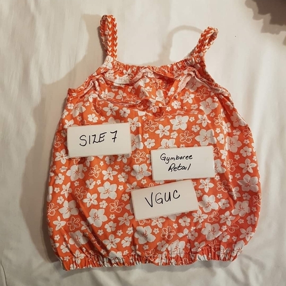 Gymboree girls size 7 tank top flowered - Picture 1 of 2